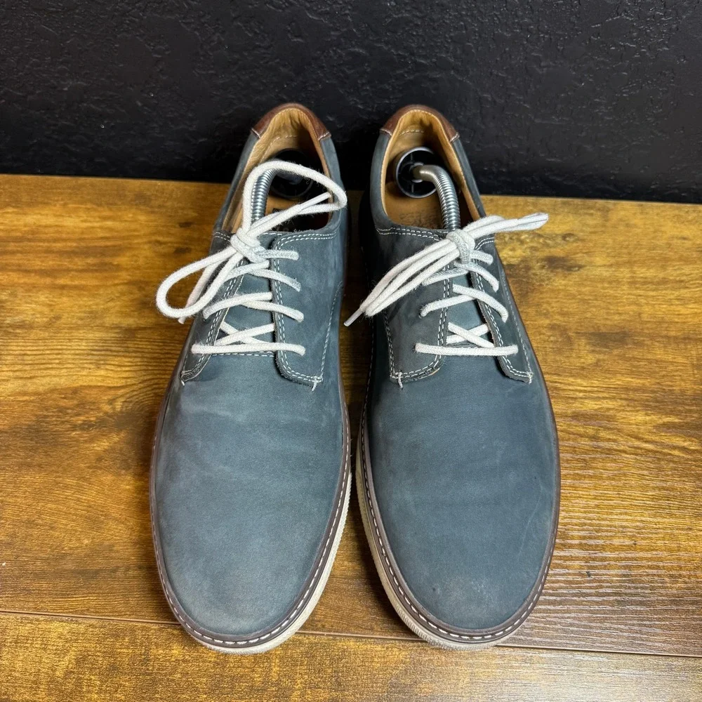 Johnston & Murphy McGuffey 25-0627 Blue Nubuck Leather Oxford Mens 10M